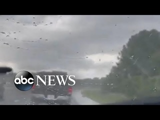 Woman captures lightning striking husband’s truck l ABC News