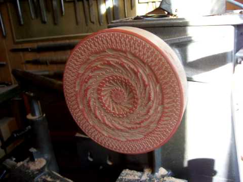 Насечка шестеренкой Woodturning Taxus. Texturing, Dyed (4) Texturizado y