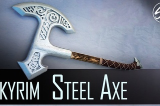 How to make a Steel Axe from Skyrim out of Wood - DIY / Montage / Tutorial