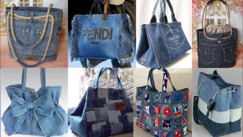 Reuse old jeans to design beautiful bags, Reuse old jeans,