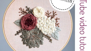 “Desert rose“ pattern. Embroidery for beginners