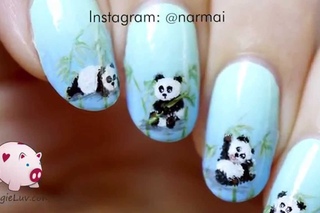 Panda babies nail art tutorial
