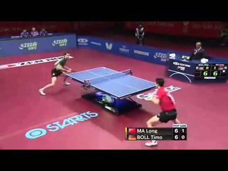 WTC-2014, Final, Men’s, CHINA vs GERMANY, game 1, MA Long (Ма Лонг) - Timo BOLL (Тимо Болл)