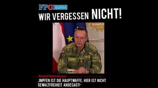 Impfen ist die Hauptwaffe! - Herr Nehammer, wir vergessen NICHT!