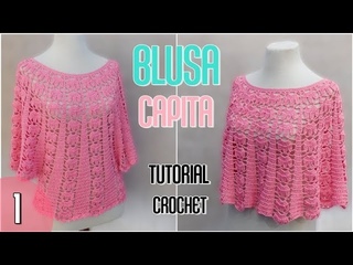 Como tejer una blusa amplia en varios talles (1/2)