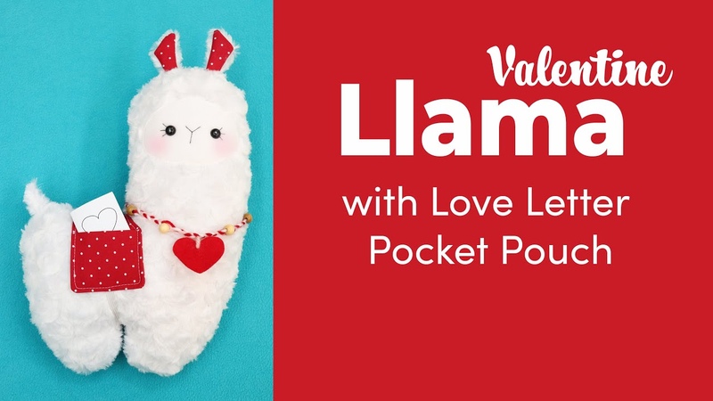 Sew Lovely Little LLAMA VALENTINE, HOLIDAY Plush w, Pocket Pouch DETAILED INSTRUCTIONS Free