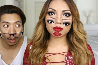 Trippy Double Vision Makeup Look