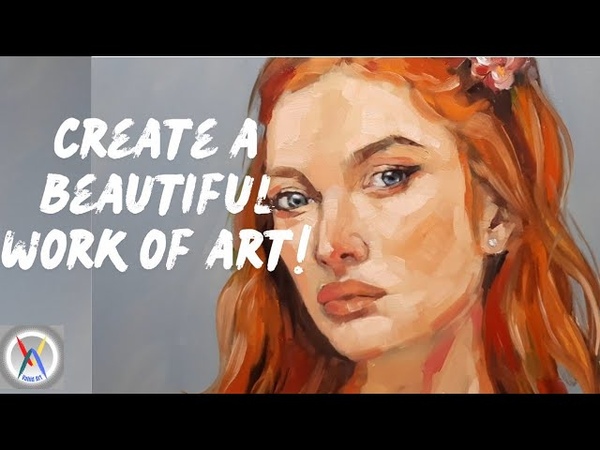 step by step To create a beautiful work of art with oil paint