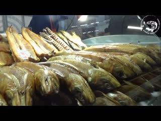 Рыбный рынок Якутии Отдел копченой рыбы Yakutia