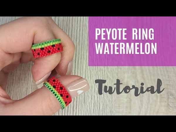 Master the Watermelon Peyote Stitch Ring with this Free