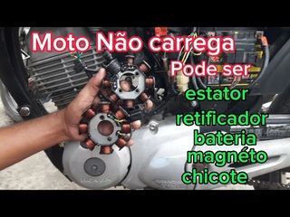 Moto no carrega bateria,como saber se  estator retificador ou bateria, ou magnto