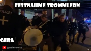 Festnahme Trommlern Gera Montagsprotest