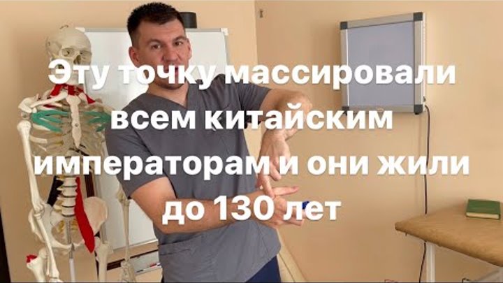Точка бессмертия. Мой дед массирует ее и сейчас ему 117 лет.
