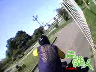 Onboard camera of motorcycle gymkhana rider of top class in Japan