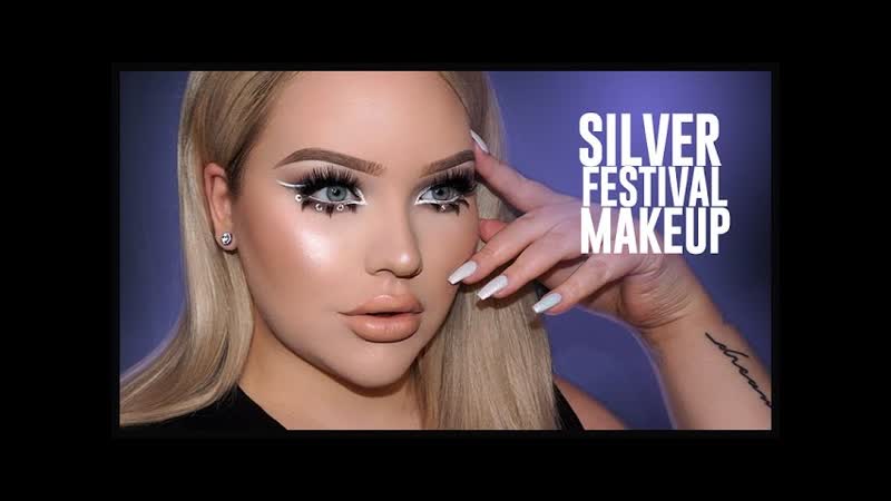 SILVER Glittery Glowy FESTIVAL Makeup