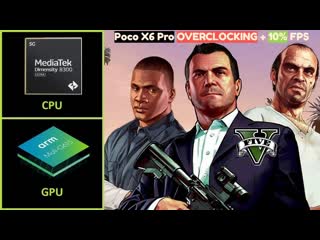 GTA V | OVERCLOCKING POCO X6 PRO | Dimensity 8300 Ultra | Mali G615 MP6
