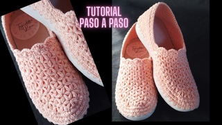 Zapatos tejidos a crochet paso a paso