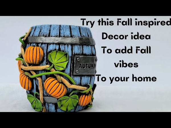 Fall inspired decor idea, Autumn, home decor vase, plastic bottle reuse, art and craft, Creative