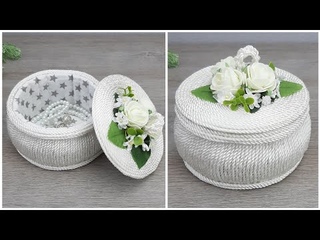 Великолепная ШКАТУЛКА из Шнура и Картона своими руками