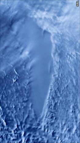 Радиолокационное изображение, полученное со спутника RADARSAT.