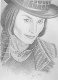 Рисунок вилли вонка карандашом