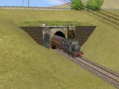 UK Tunnel - Single Track - Weathered Stone Portals