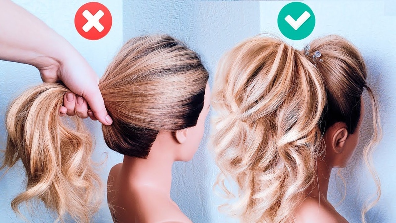 ПРИЧЕСКИ. ВЫСОКИЙ ОБЪЕМНЫЙ ХВОСТ. Bridal hairstyleю. How To: Messy Voluminous
