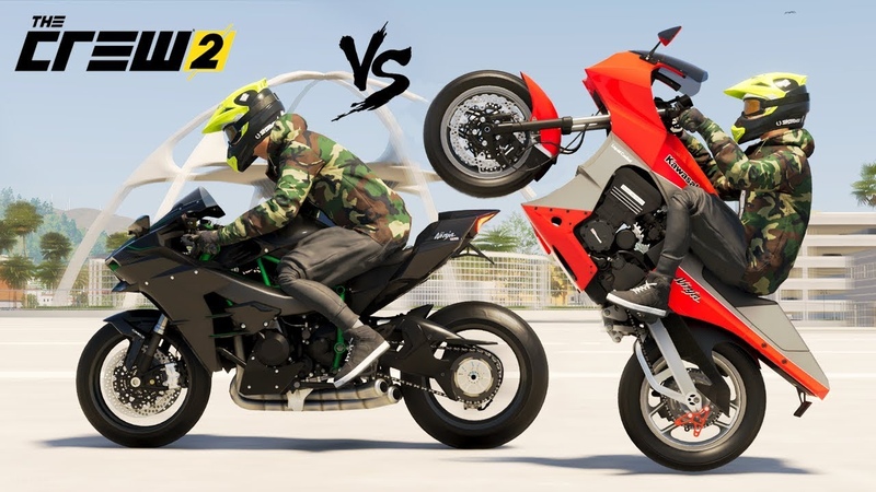 The Crew 2 KAWASAKi Ni NJA H2 vs KAWASAKi GPZ 900