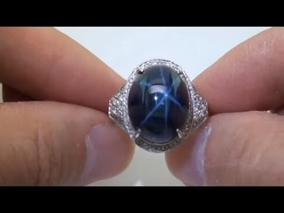 Vintage Estate Art Deco Genuine Star Sapphire & Diamond Ring eBay Auction