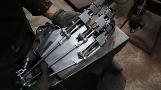 Building a giant robotic arm, the complete movie.