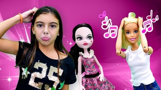 Barbie ve Draculaura ile elenceli kz videosu. Kzlarn farkl tarzlarn renelim!