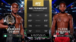 Kamaru Usman x Leon Edwards 2 | LUTA COMPLETA | UFC 296