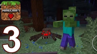 Minecraft Bedrock Hardcore - Gameplay Walkthrough Part 3 - Nights Are Scary (iOS, Android)