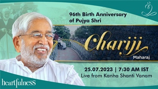 96th Birth Anniversary of Pujya Shri Chariji Maharaj | 25 July 2023 |  AM IST | Chariji | Daaji