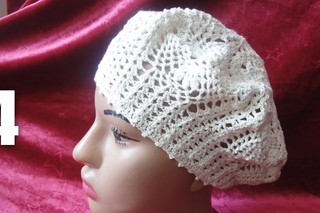 Ажурный берет ч 4 \17-19\ Summer beret р 4