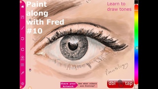 Paint along with Fred #10 - Learn shading - Draw an eye