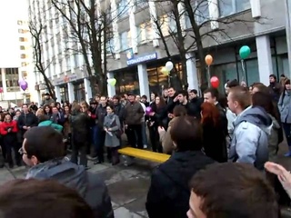 Ляпис трубецкой...FLASHMOB...Минск 2 апреля.кпф