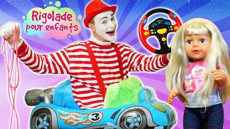 Le mime chauffeur du taxi. Zapf Baby Born Sister. Vidéos amusantes pour