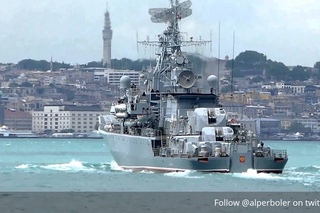 Krivak Class Frigate Ladny 861 on the Bosphorus