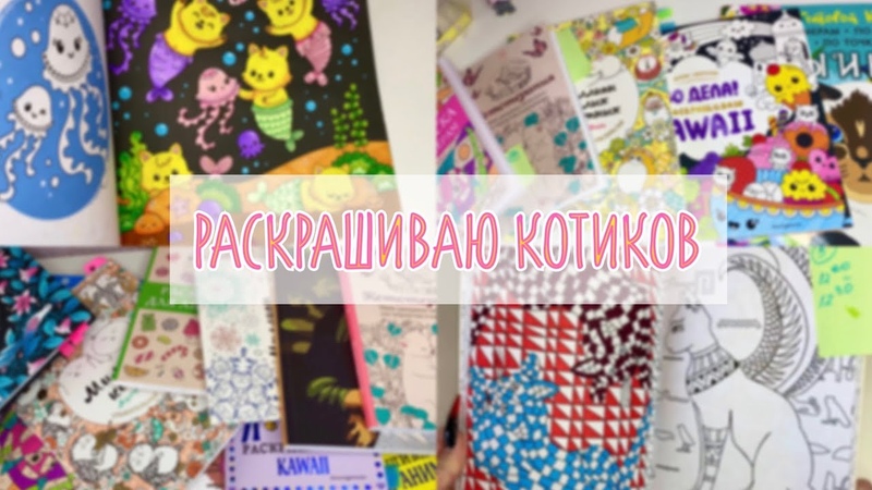 челлендж раскрашиваю котиков , 6 с половиной