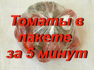 Помидоры в пакете за 5 минут. Вкуснотища!!!!