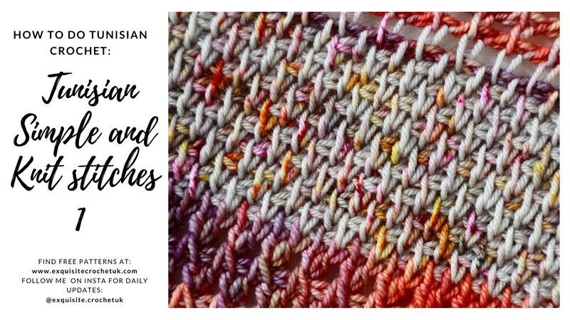 Tunisian crochet 101: Tunisian Knit and Simple Stitch