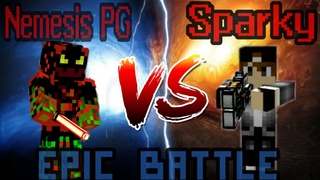 Pixel gun 3d. Nemesis PG VS Sparky. Epic battle!