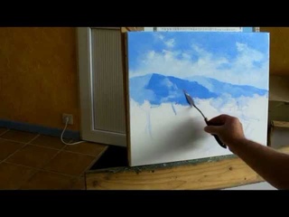 Les buissons rouges 1/3. Pascal CLUS peinture au couteau. painting knife