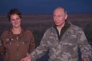 В. Путин в заповеднике «Оренбургский»