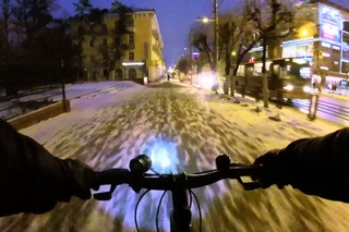 GoPro Брянск Зимой на работу на велосипеде