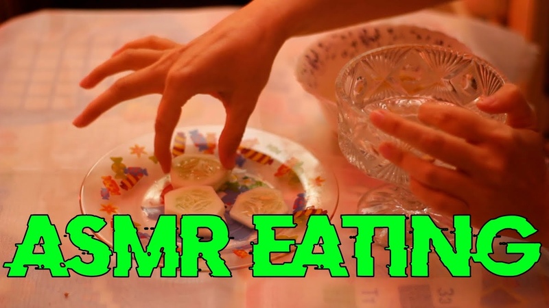 ASMR eating chips, cookie, cucumber,